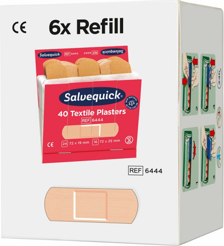 Textilheftpflaster 6x40 Pflaster Refill Salvequick Cederroth